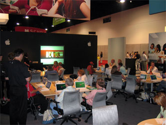 Photo of a booth at the 2006 NECC conference