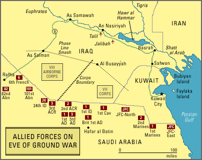 allied forces on eve of ground war