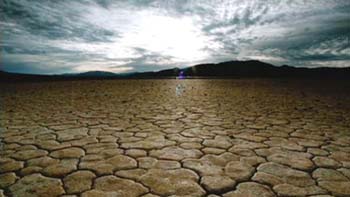 a dry lakebed