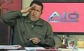 photo of chavez on television