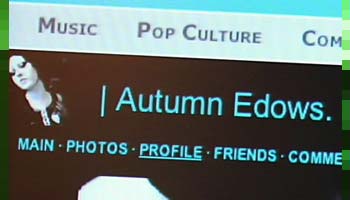 photo of autumn edow's myspace page