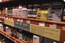 photo of a shelf full of supplements