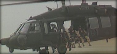 rangers in helicopter