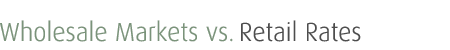 Wholesale Markets vs. Retail Rates