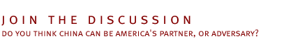 discussion: Do you think China can be America's partner, or adversary?