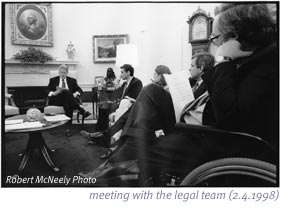 clinton with the legal team