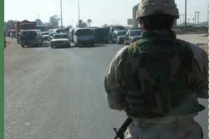 roadblock in baghdad