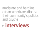 Interviews: moderate and hardline cuban-americans discuss their community's politics and psyche��