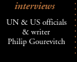 interviews: UN & US writers and writer Philip Gourevitch