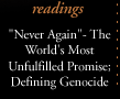 readings: French Actions in Rwanda; Defining the word genocide