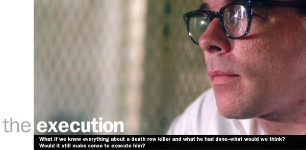 The Execution traces the life crimes, and execution of self-confessed death row murderer Clifford Boggess. Filmed over three years that led up to Boggess's Texas execution in 1998,  the program is both an examination of capital punishment and the death penalty in the U.S.  and a journey into the mind and soul of a death row killer. Some called him a psychopath; others believed he became a changed man after he got the death penalty.  FRONTLINE examines what is the truth of this death row killer.  Did it make sense to execute Clifford Boggess?  Who gains and who loses in him?