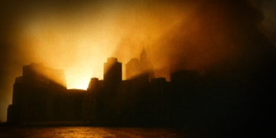 photo of sun rising over the world trade center site