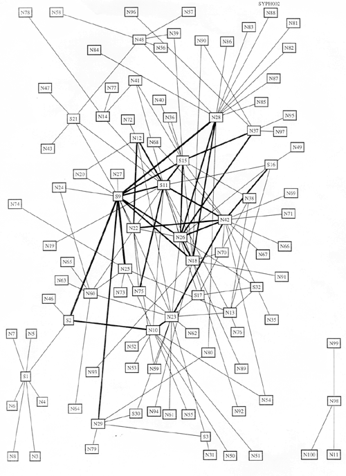 network visualization of the outbreak