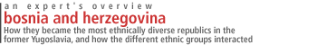 AN EXPERT'S OVERVIEW Bosnia and Herzegovina How they became the most ethnically diverse republics in the former Yugoslavia, and how the different ethnic groups interacted