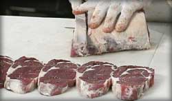 photo of cutting meat