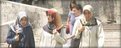 photo of the university students wearing headscarves