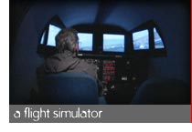 photo of a flight simulator