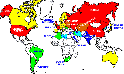 Nuclear Proliferation Map