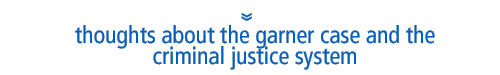 thoughts about the garner case and the criminal justice system