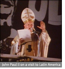 the pope on a visit to latin america