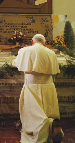 pope john paul II praying