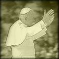 pope with arms raised