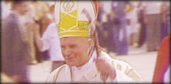 pope walking with staff