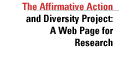 The Affirmative Action and Diversity Project: A Web Page for Research