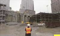 photo of liebeskind standing at the site of the freedom tower