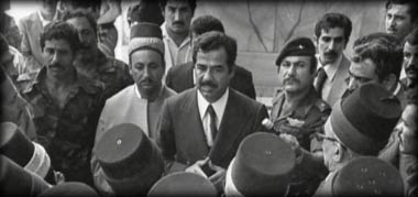 saddam in a crowd