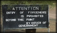 photo of a sign that says foreigners only