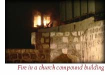 photo of a church fire