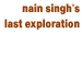 Nain Singh's Last Exploration