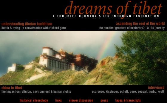 FRONTLINE  presents a report on the West's enduring fascination with Tibet and the plight of Tibet under Chinese control.