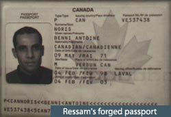 photo of Ressam's forged Canadian Passport