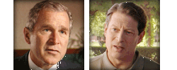 photos of al gore and george w. bush