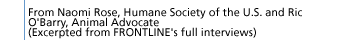 From Naomi Rose, Humane Society of the U.S. and  Ric O'Barry, Animal Advocate (Excerpted from FRONTLINE's full interviews)