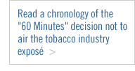 Read a chronology of the 60 Minutes decision not to air the tobacco industry expose