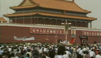 Protestors in the square