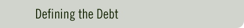 Defining the Debt