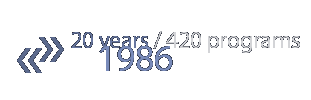 20 years / 420 programs: 1986