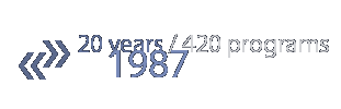 20 years / 420 programs: 1987