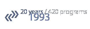 20 years / 420 programs: 1993