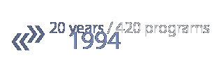 20 years / 420 programs: 1994