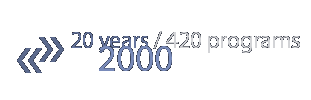 20 years / 420 programs: 2000