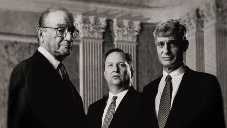 photo of greenspan, summers and rubin